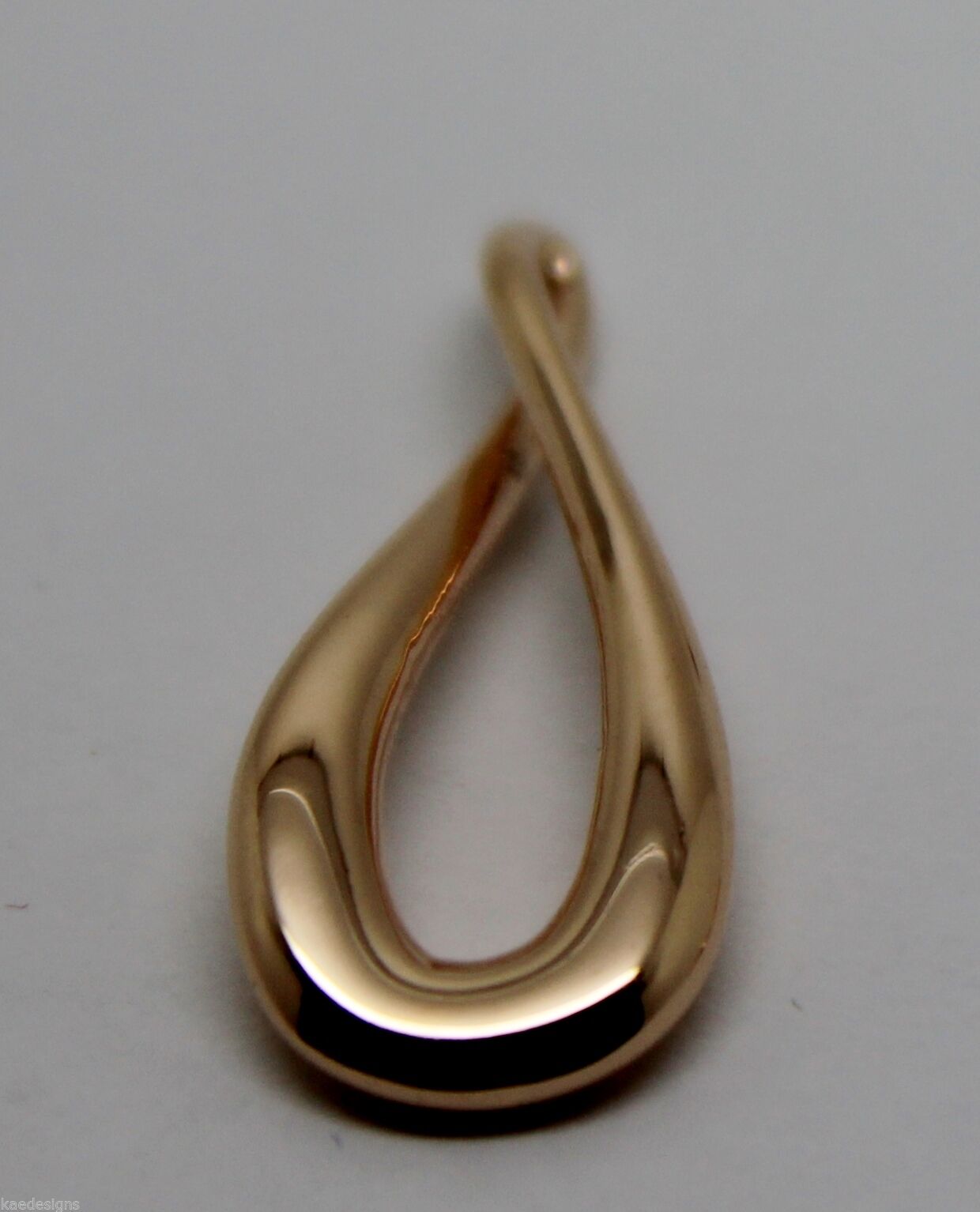 Kaedesigns Genuine 9ct 9K 375 Yellow or Rose or White Gold Large Tear Drop Pendant