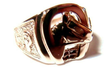 Kaedesigns, 9ct 375 Yellow or Rose or White Gold Large Heavy Horse Shoe Ring 390