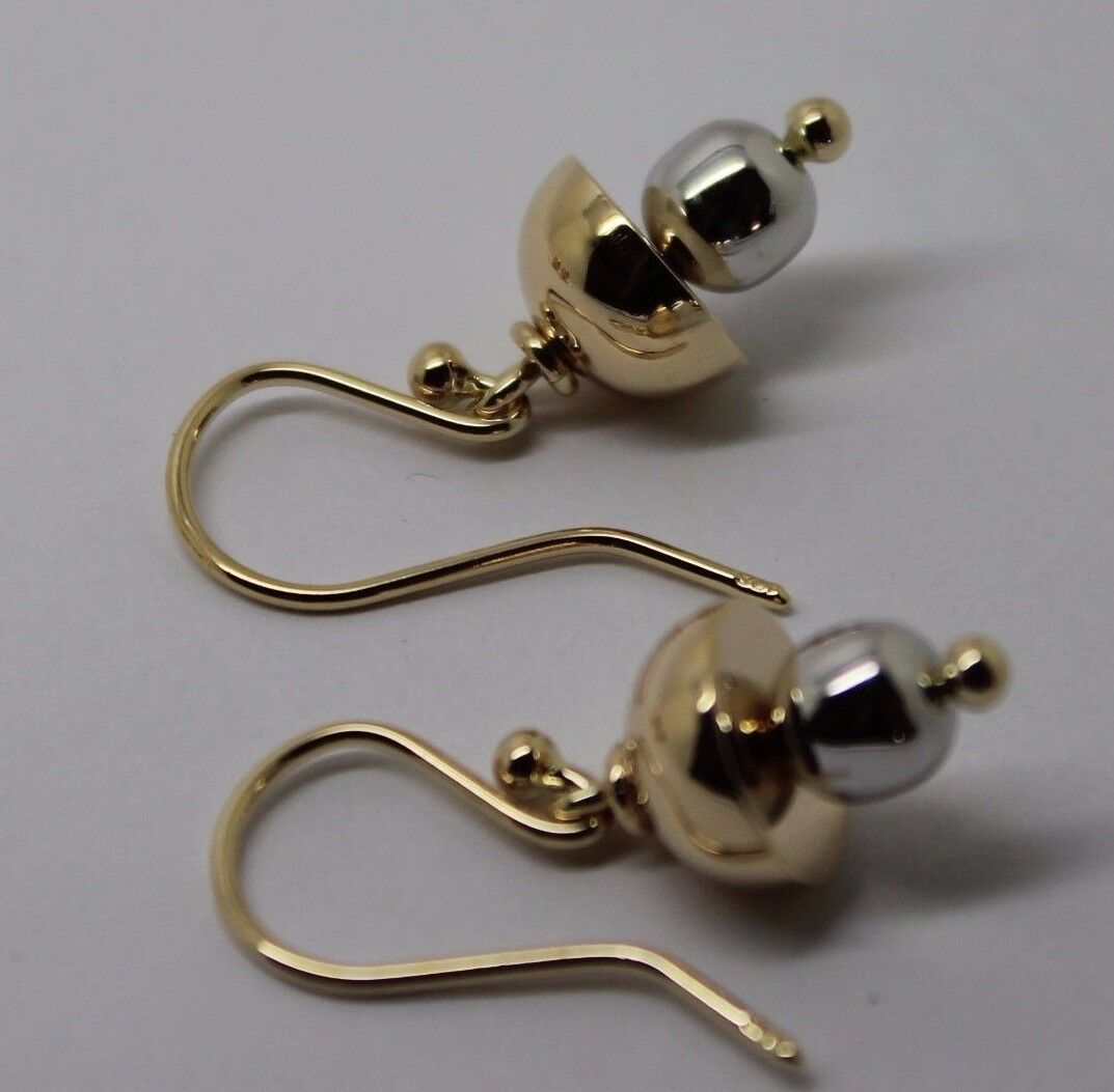 Kaedesigns Genuine 9ct 9k Yellow & White Gold Fancy Hook Earrings