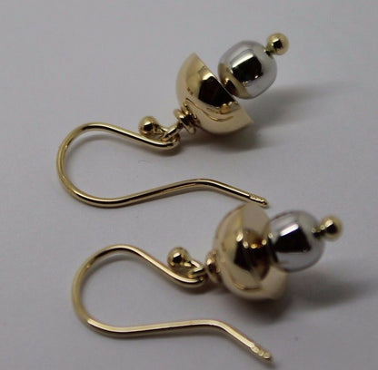 Kaedesigns Genuine 9ct 9k Yellow & White Gold Fancy Hook Earrings