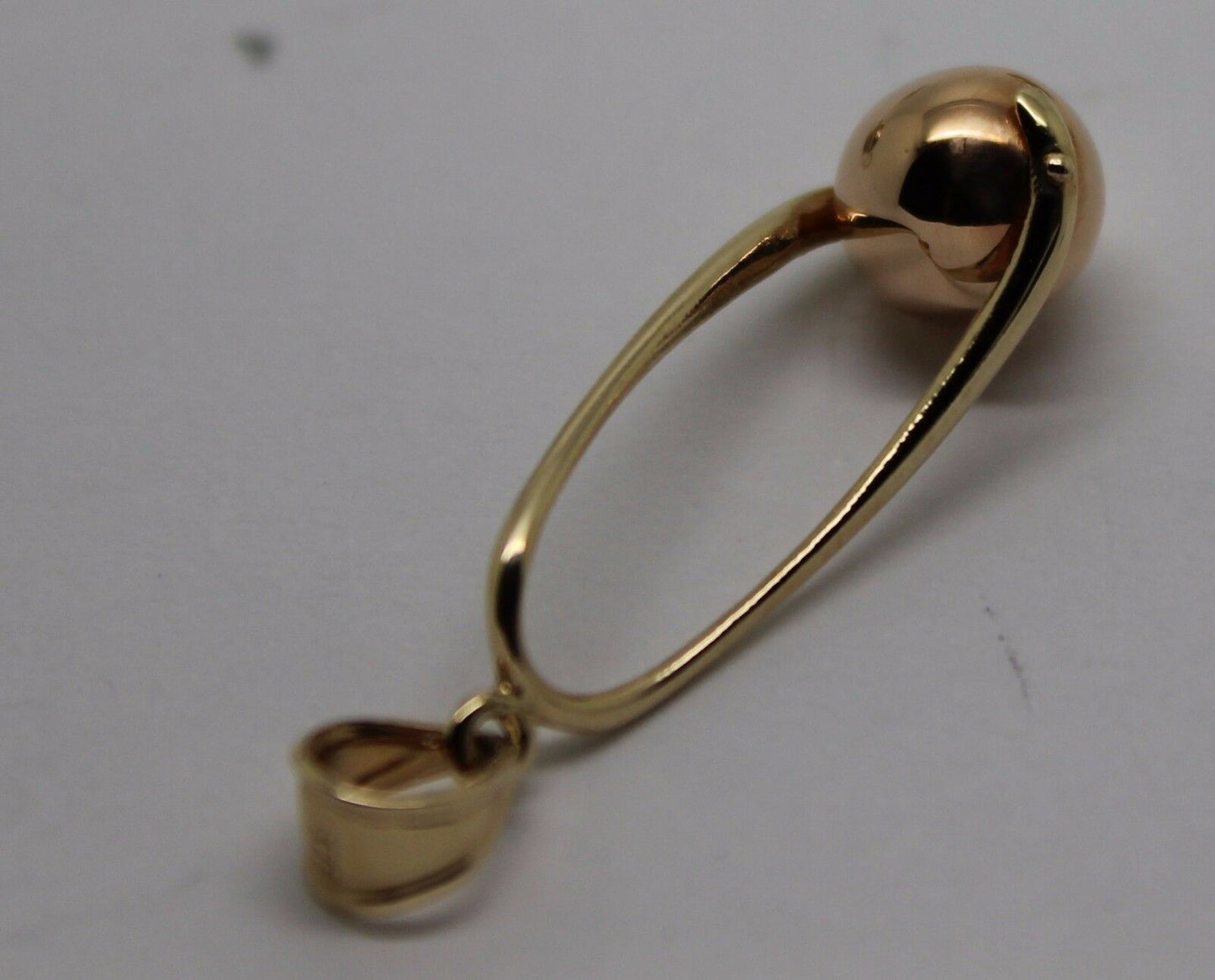 Kaedesigns Genuine 9ct 9k 375 Yellow & Rose Gold 8mm Ball Pendant