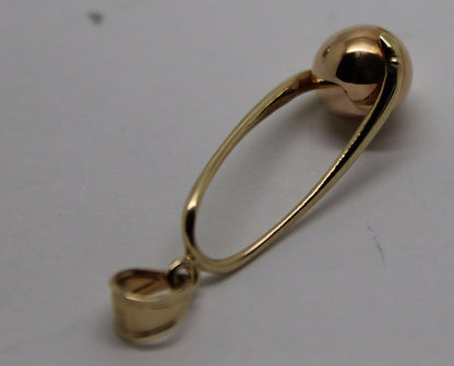 Kaedesigns Genuine 9ct 9k 375 Yellow & Rose Gold 8mm Ball Pendant