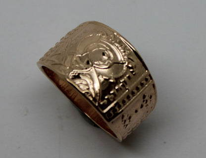 Genuine Solid 9ct 9k 375 White Or Rose Or Yellow Gold St Saint Catherine Ring