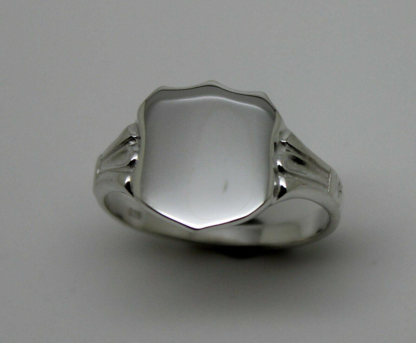Kaedesigns New Sterling Silver 925 Shield Large Signet Ring In Your Ring Size