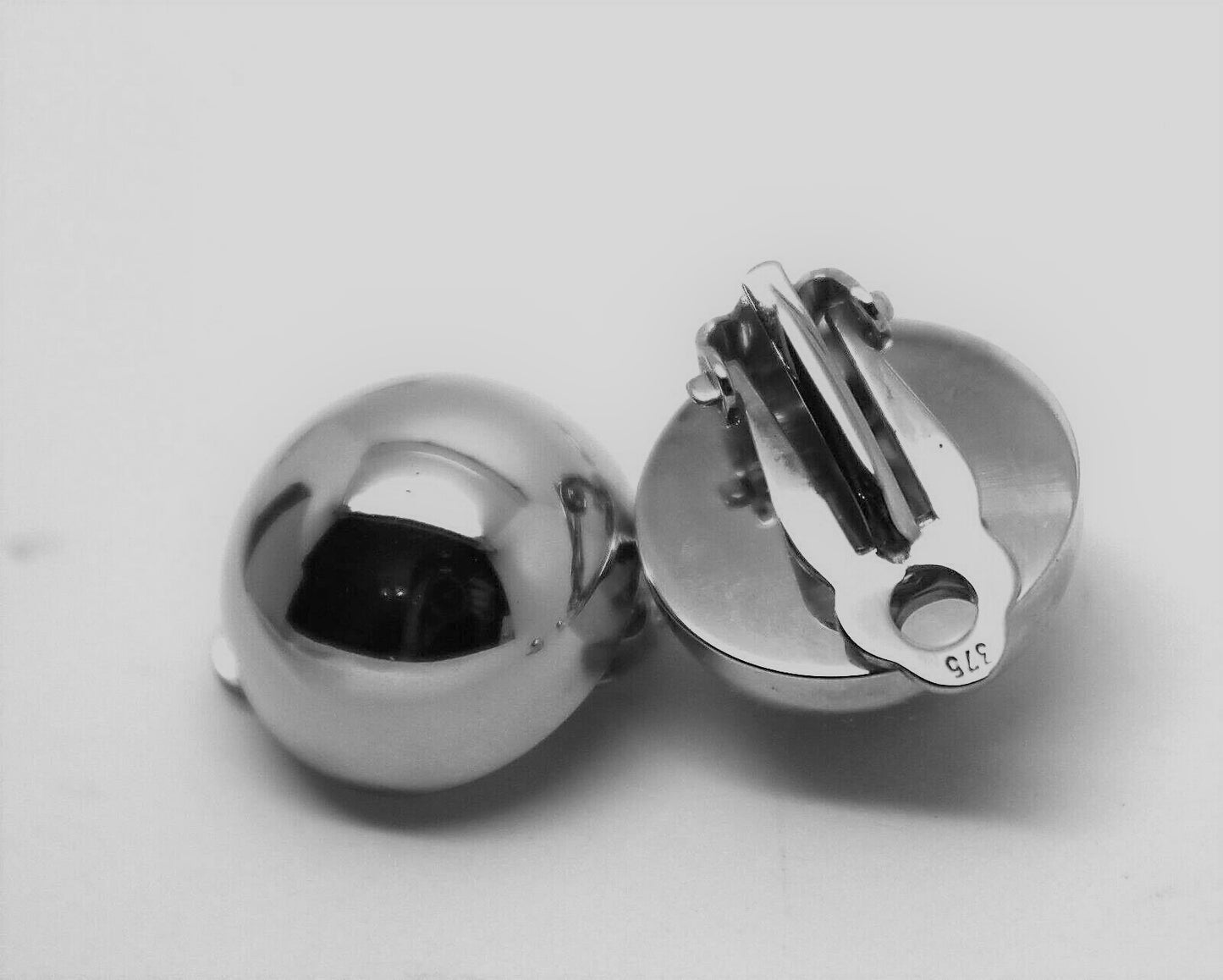 Kaedesigns Genuine 9ct 9k 375 Rose, Yellow Or White Gold Clip On 16mm Half Ball Earrings