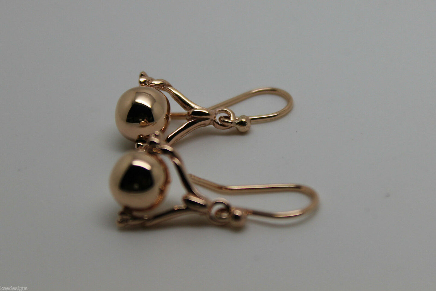 Genuine 9ct 9k 375 Yellow, Rose or White Gold Plain Ball Spinner Earrings