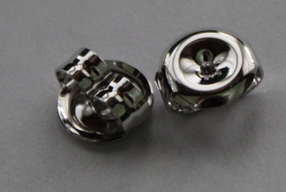 Genuine 9ct Yellow or Rose or White Gold or Sterling Silver Earring Medium butterfly backs 207