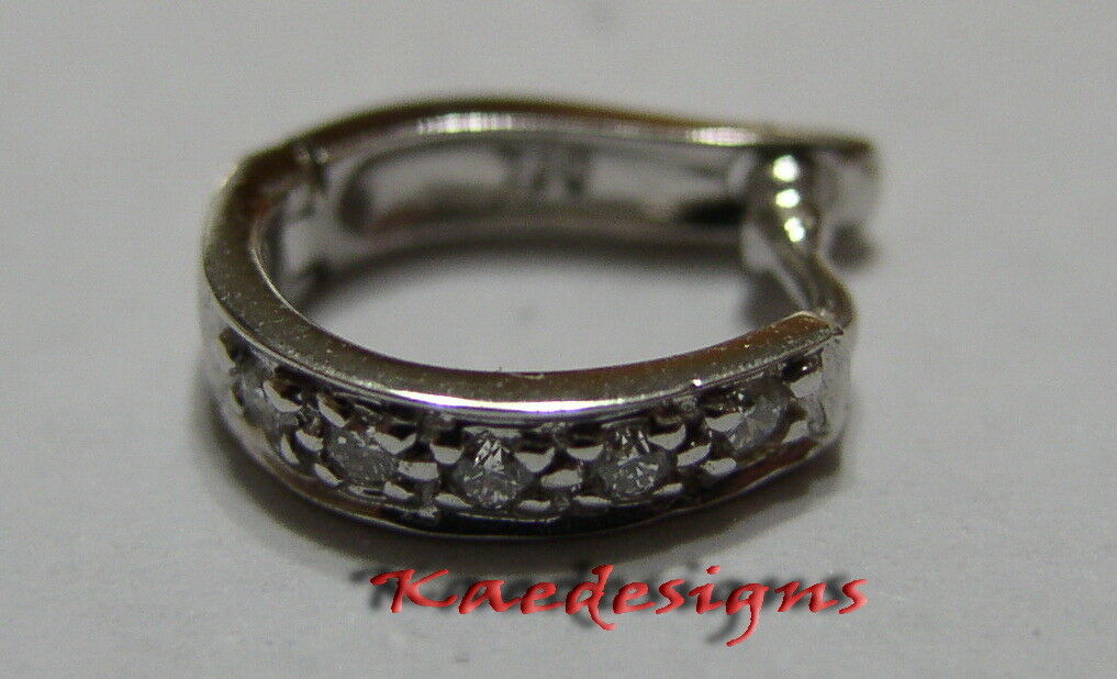 Genuine 18ct White Or Yellow Gold 750 Diamond 10mm Enhancer Bail Clasp