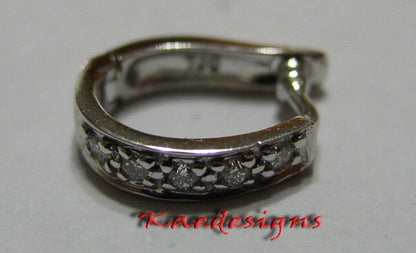 Genuine 18ct White Or Yellow Gold 750 Diamond 10mm Enhancer Bail Clasp