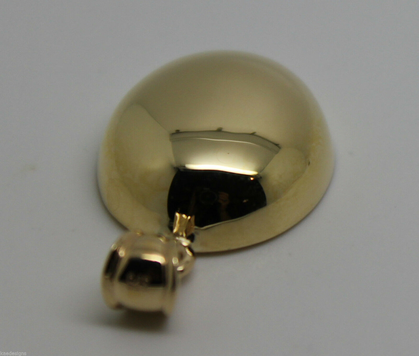 Genuine New 9ct 9kt Yellow, Rose or White Gold Oval Half Bubble Ball Pendant