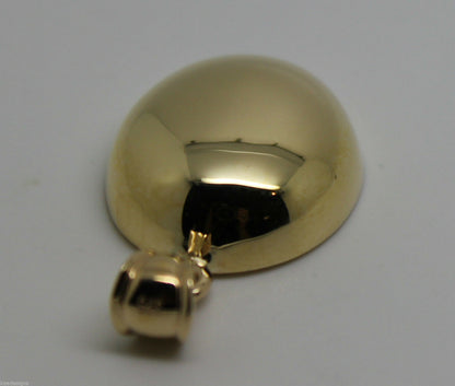 Genuine New 9ct 9kt Yellow, Rose or White Gold Oval Half Bubble Ball Pendant