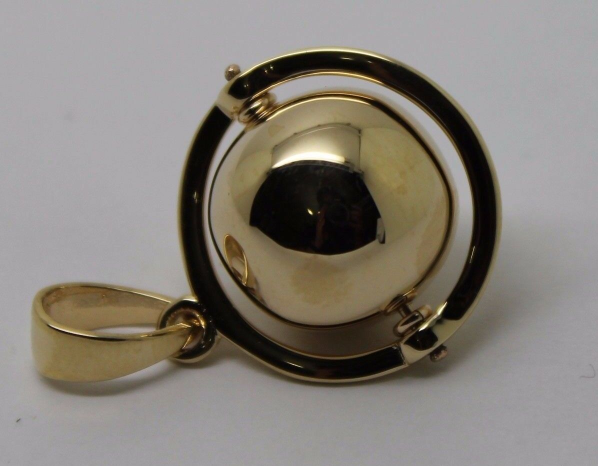 Genuine New Belcher 14mm 9ct 9k 375 Yellow, Rose or White Gold Ball Drop Pendant
