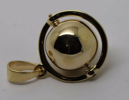 Genuine New Belcher 14mm 9ct 9k 375 Yellow, Rose or White Gold Ball Drop Pendant