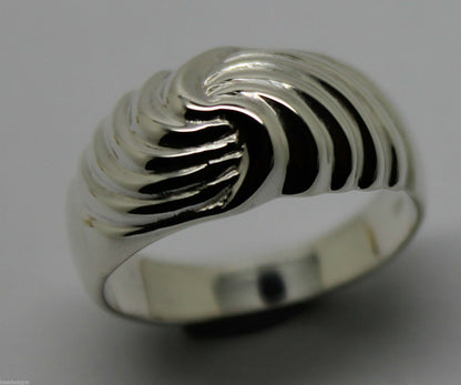 Genuine 9ct 9k 375 Yellow or Rose or White Gold or Sterling Silver Swirl Dress Ring
