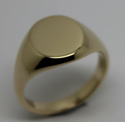 Kaedesigns Genuine 9kt 9ct Yellow, Rose or White Gold Full Solid Heavy Signet Ring 318 - Choose your size