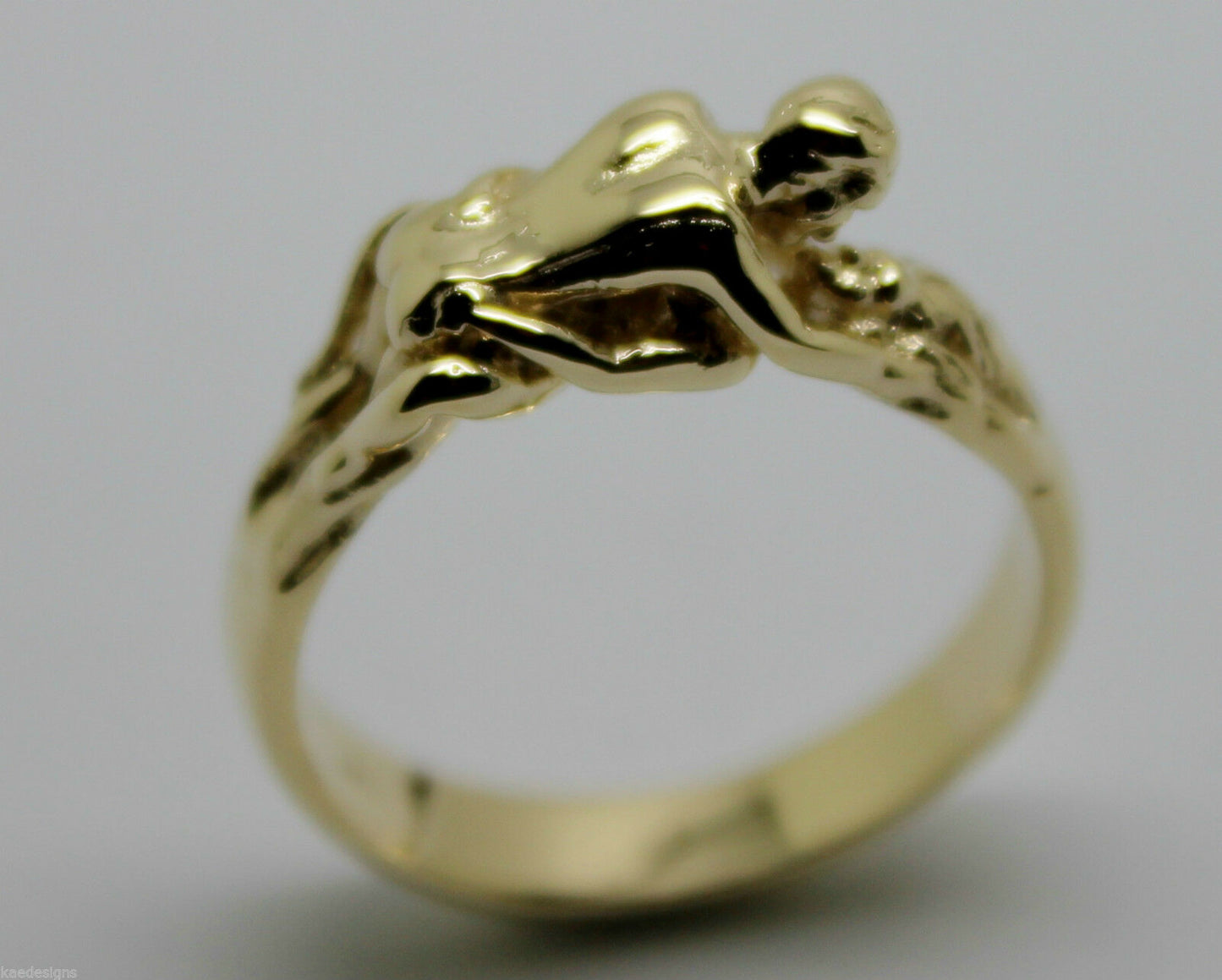 Genuine 9kt 9ct Solid Yellow, Rose or White Gold Making Love Ring  276