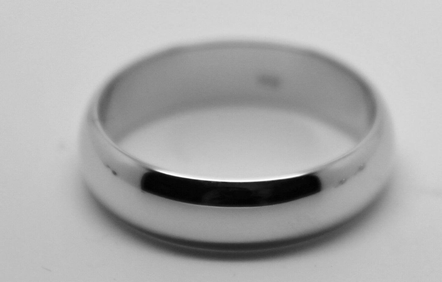Kaedesigns, 5mm Solid 9ct White 375 Gold Wedding Band Ring Size N/7 To Z+4/15