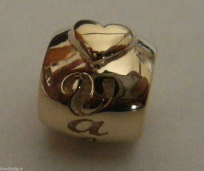 Genuine 9ct Yellow or Rose or White Gold or Silver Custom Made Bead With Your Name
