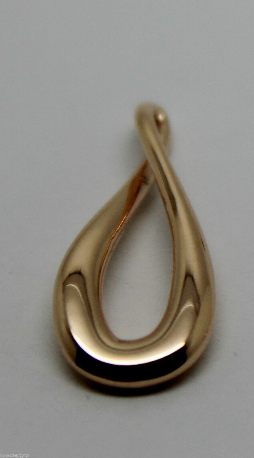Kaedesigns Genuine 9ct 9K 375 Yellow or Rose or White Gold Large Tear Drop Pendant