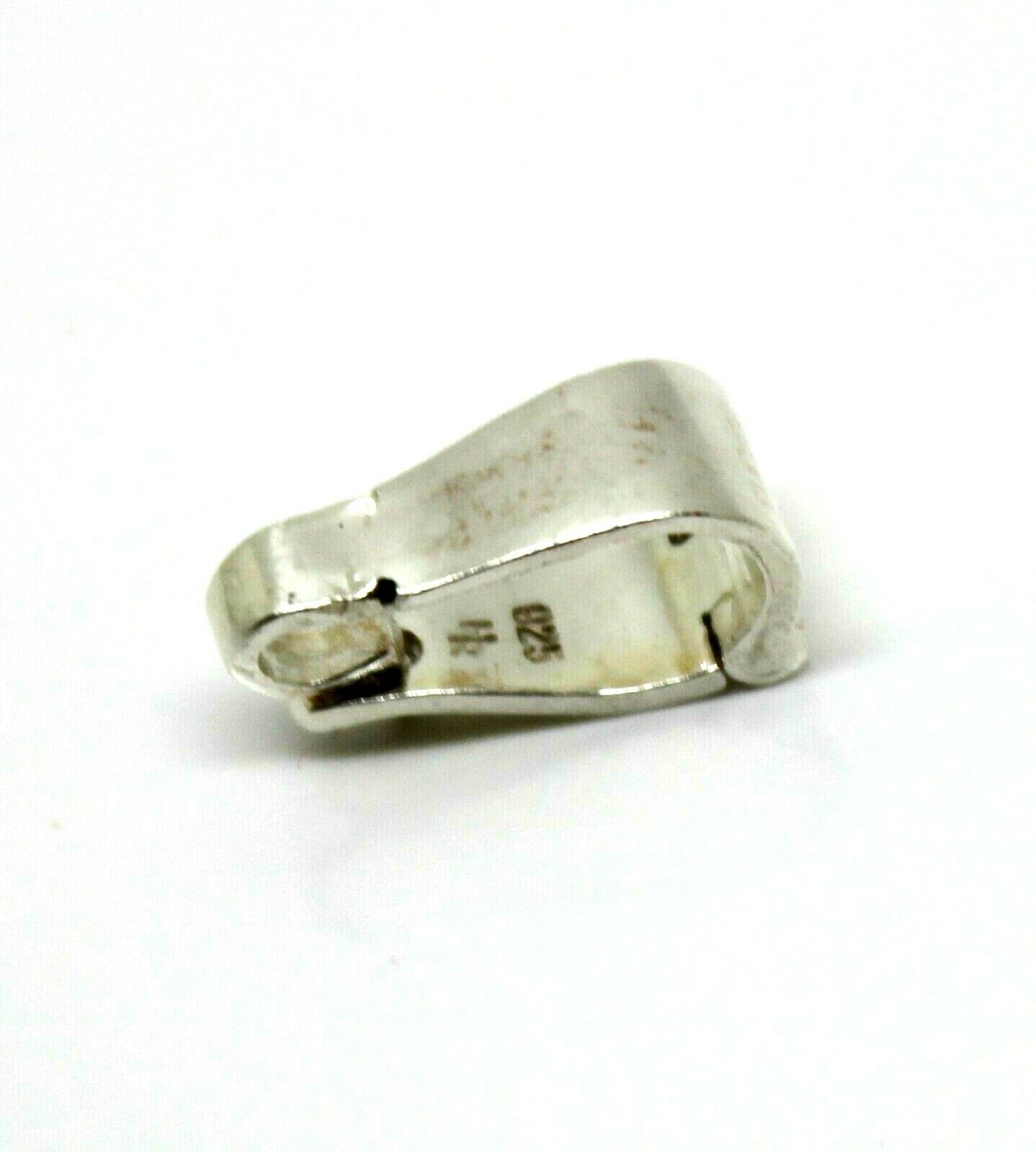 Sterling Silver 925 Pendant Clip Enhancer Bail Clasp Large 14x5mm