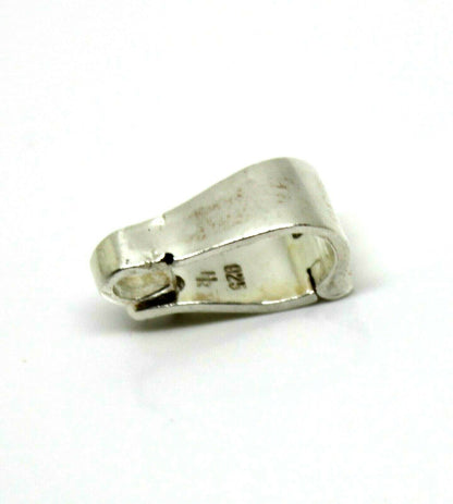 Sterling Silver 925 Pendant Clip Enhancer Bail Clasp Large 14x5mm