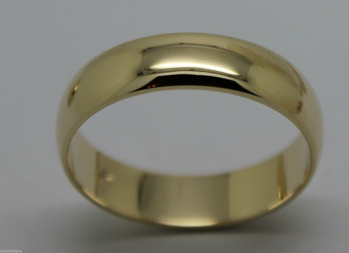 Genuine 9ct 9K Yellow, Rose or White Gold 6mm Wedding Band Ring Size Y