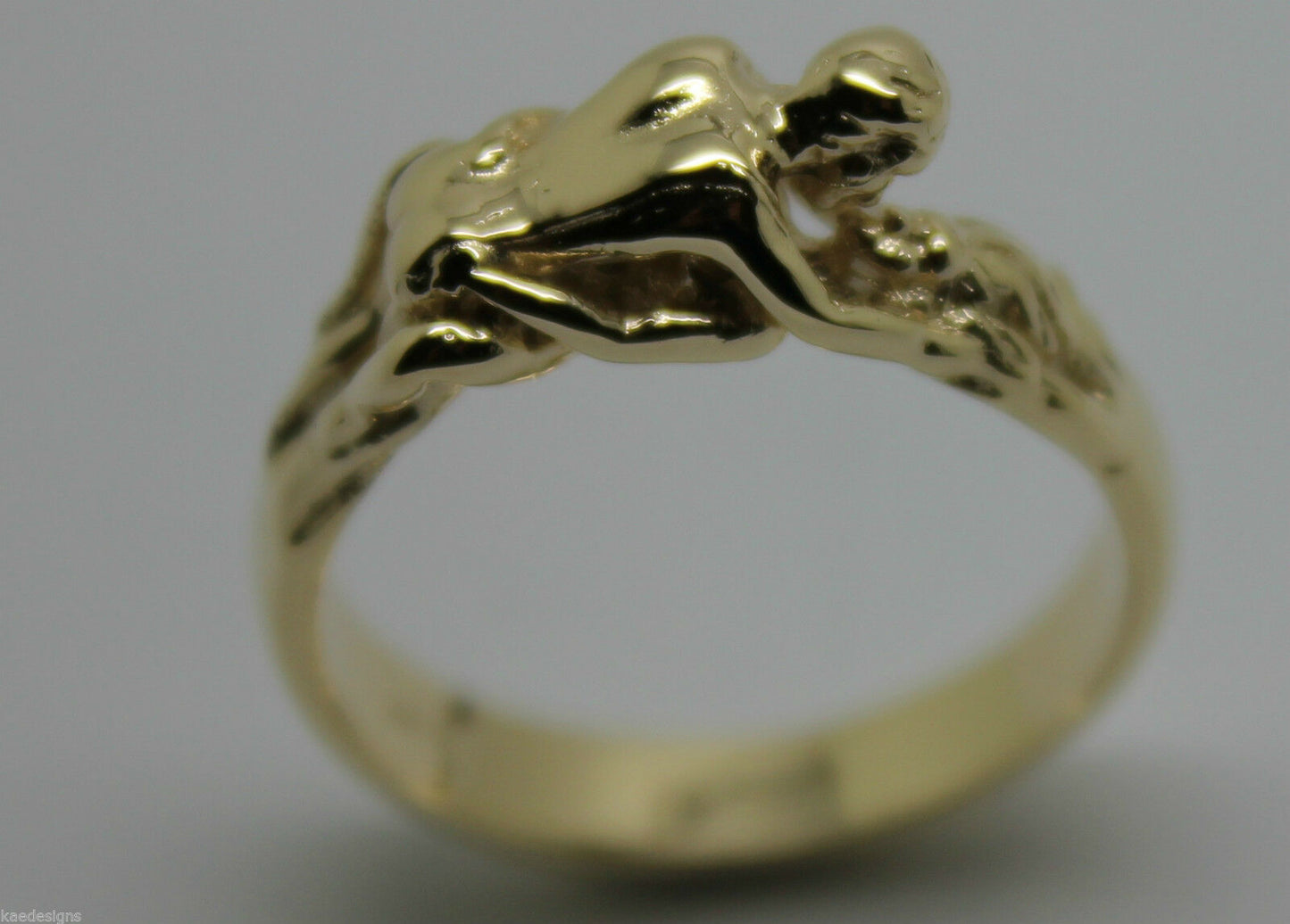 Genuine 9kt 9ct Solid Yellow, Rose or White Gold Making Love Ring  276