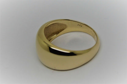 Genuine Solid 9ct White Or Rose Or Yellow Gold High 10mm Dome Ring Your Size
