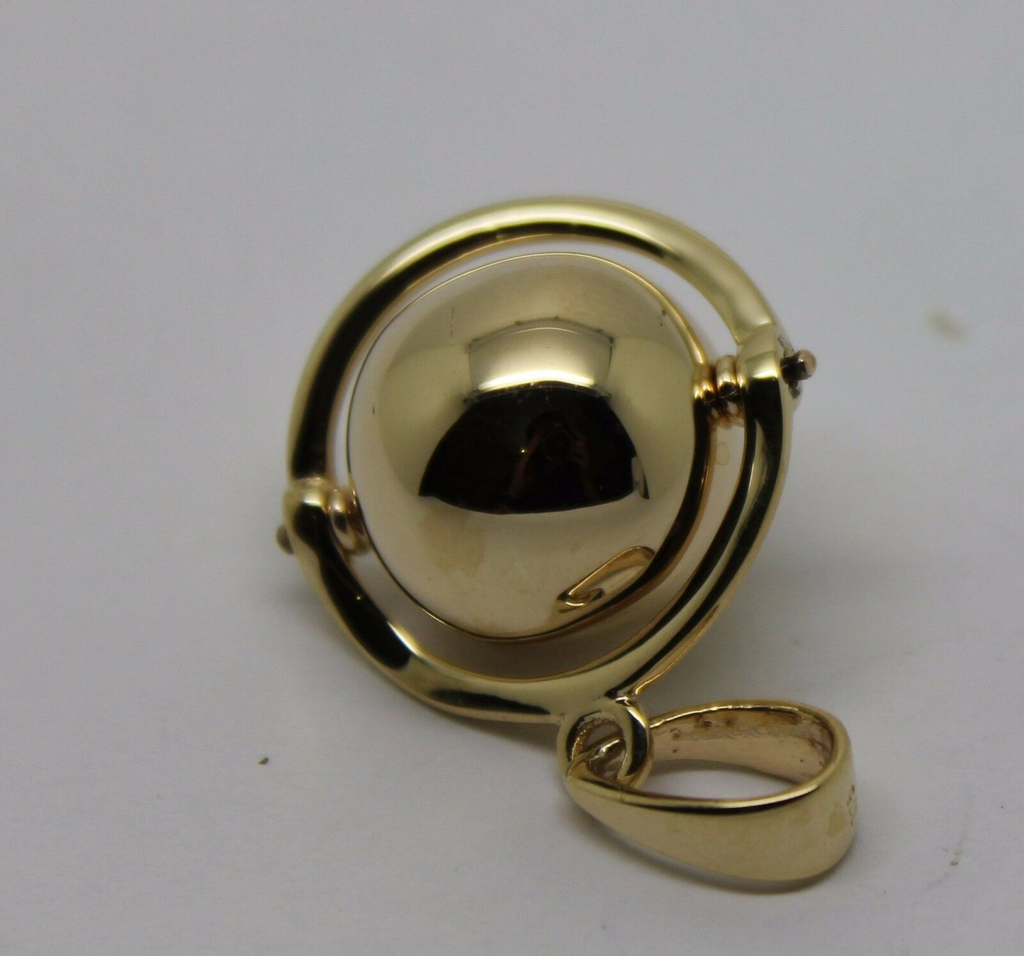 Genuine New Belcher 14mm 9ct 9k 375 Yellow, Rose or White Gold Ball Drop Pendant