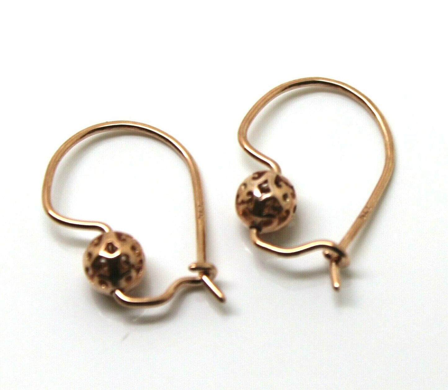 Genuine 9ct 9k 375 Yellow, Rose or White Gold 5.5mm Ball Filigree Earrings