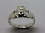 New Sterling Silver 925 Purple Amethyst Claddagh Ring*Free Express Post In Oz