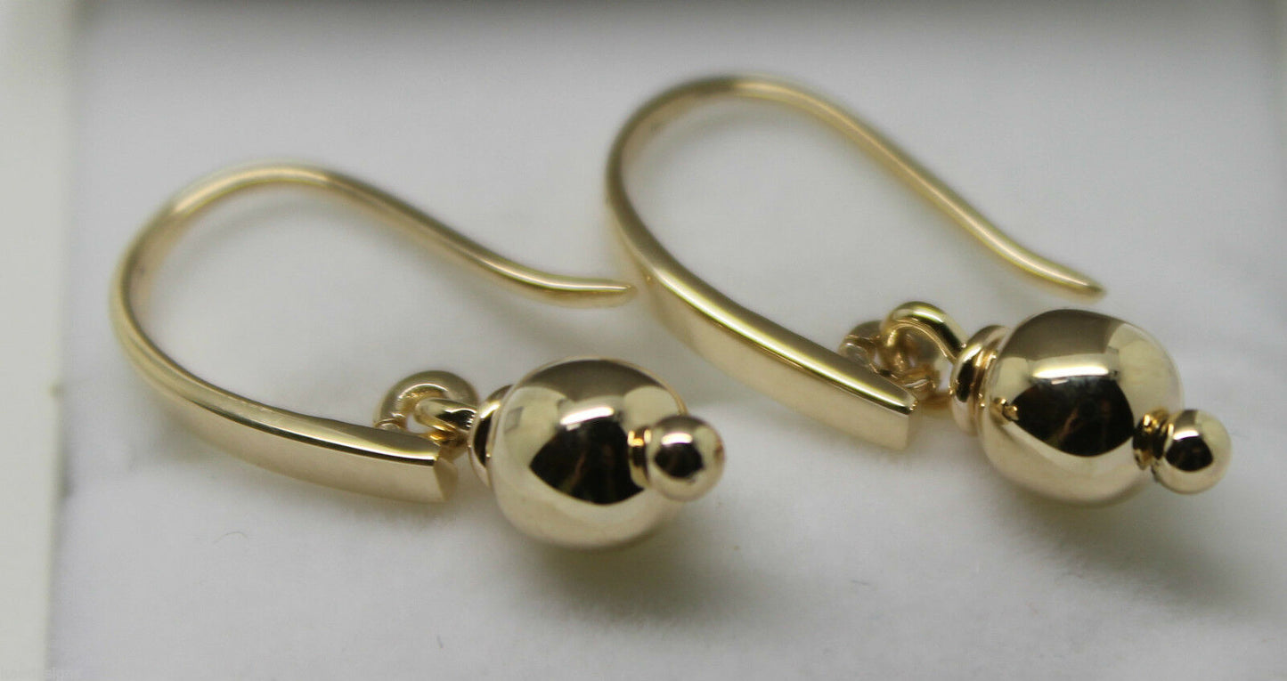 Kaedesigns, Genuine 9ct 9k 375 Yellow Or Rose Or White Gold 6mm Ball Drop Earrings