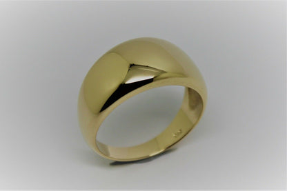 Genuine Solid 9ct White Or Rose Or Yellow Gold High 10mm Dome Ring Your Size