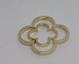 New Genuine Solid 9ct 9kt Yellow, Rose or White Gold Small And Large Four Leaf Clover Pendant