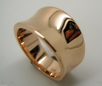 Kaedesigns Genuine Full Solid 9ct 9kt Yellow, Rose or White Gold Concave Dome Ring 250