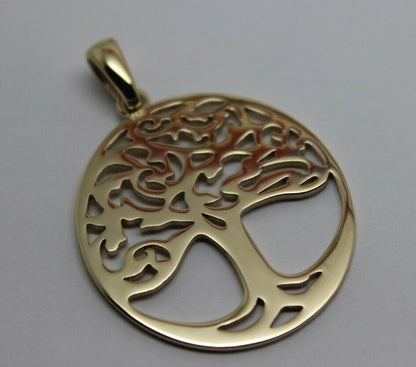 Genuine Heavy Solid 9ct Yellow Or Rose Or White Gold Tree Of Life Med/Large Pendant