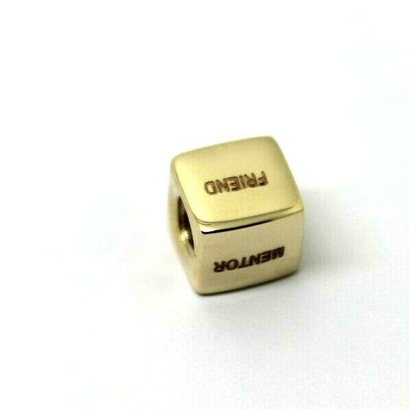 Genuine 9ct Yellow or Rose or White Gold engraved with your msg BOX BEAD 6grams