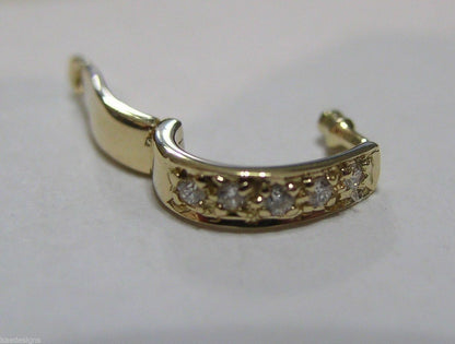 Genuine 18ct White Or Yellow Gold 750 Diamond 10mm Enhancer Bail Clasp
