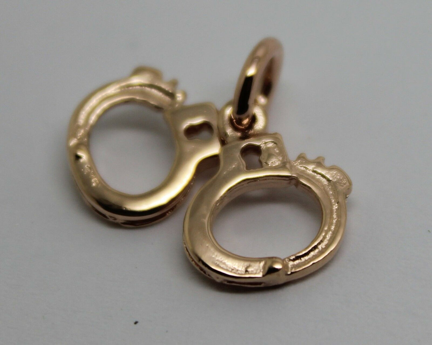 Kaedesigns, 9ct 9k Yellow or Rose or White Gold 375 Handcuffs Charm Or Pendant