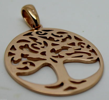 Genuine Heavy Solid 9ct Yellow Or Rose Or White Gold Tree Of Life Med/Large Pendant