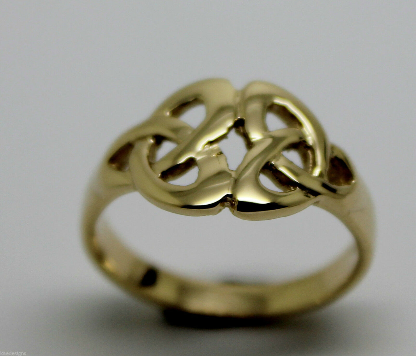 Kaedesigns, New Genuine Full Solid 9ct 9kt Yellow, Rose or White Gold Celtic Weave Ring 352