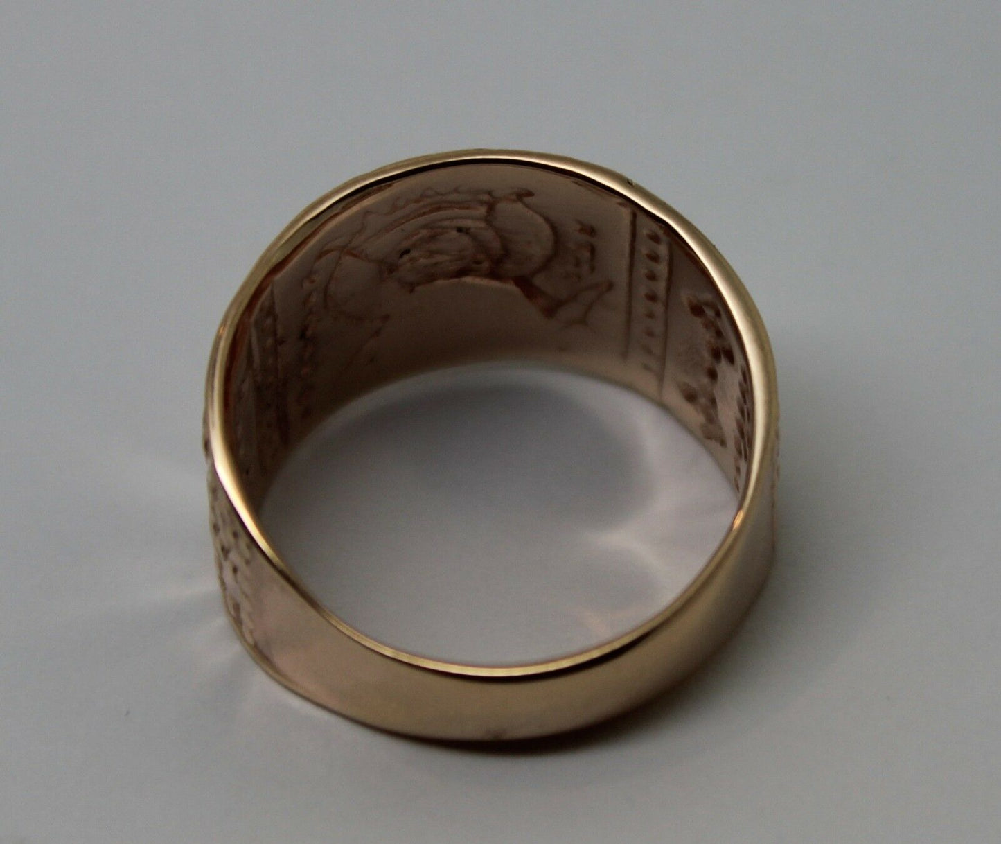 Genuine Solid 9ct 9k 375 White Or Rose Or Yellow Gold St Saint Catherine Ring