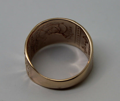 Genuine Solid 9ct 9k 375 White Or Rose Or Yellow Gold St Saint Catherine Ring