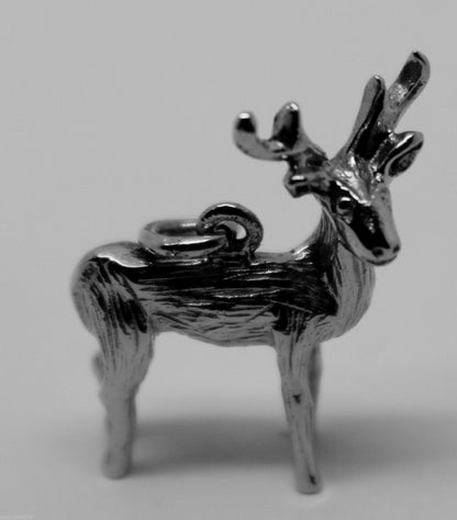 Kaedesigns, 3D 9ct Yellow Or Rose Or White Gold Deer Or Moose Charm Or Pendant