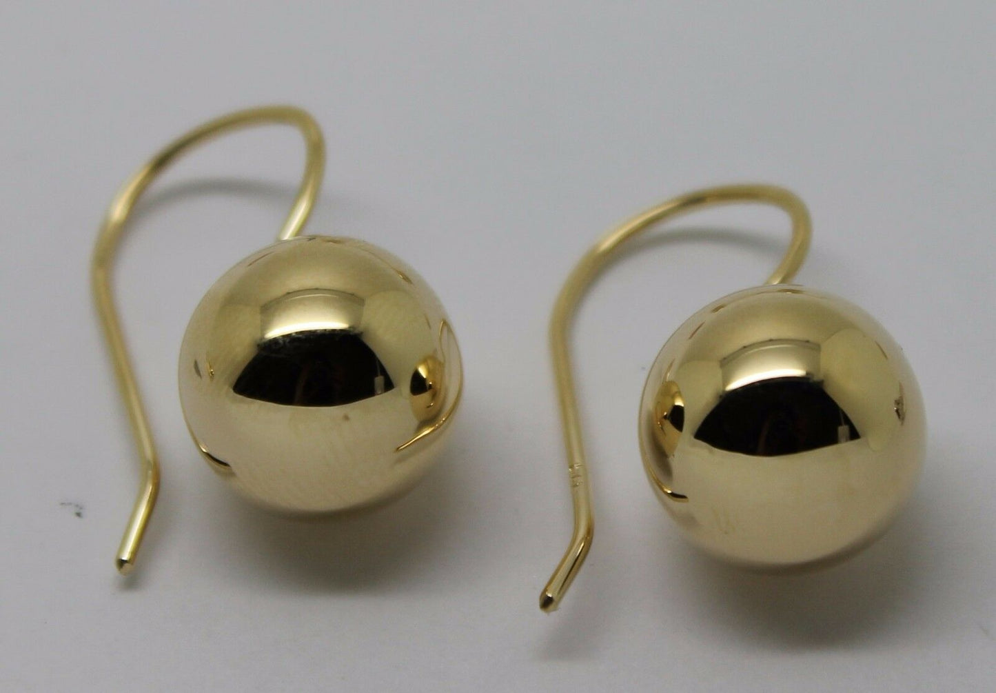 Kaedesigns Genuine 9ct 9k 375 Yellow, Rose or White Gold 12mm Euro Ball Drop Earrings