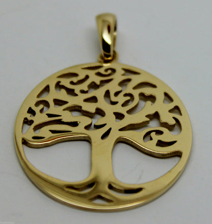 Genuine Heavy Solid 9ct Yellow Or Rose Or White Gold Tree Of Life Med/Large Pendant