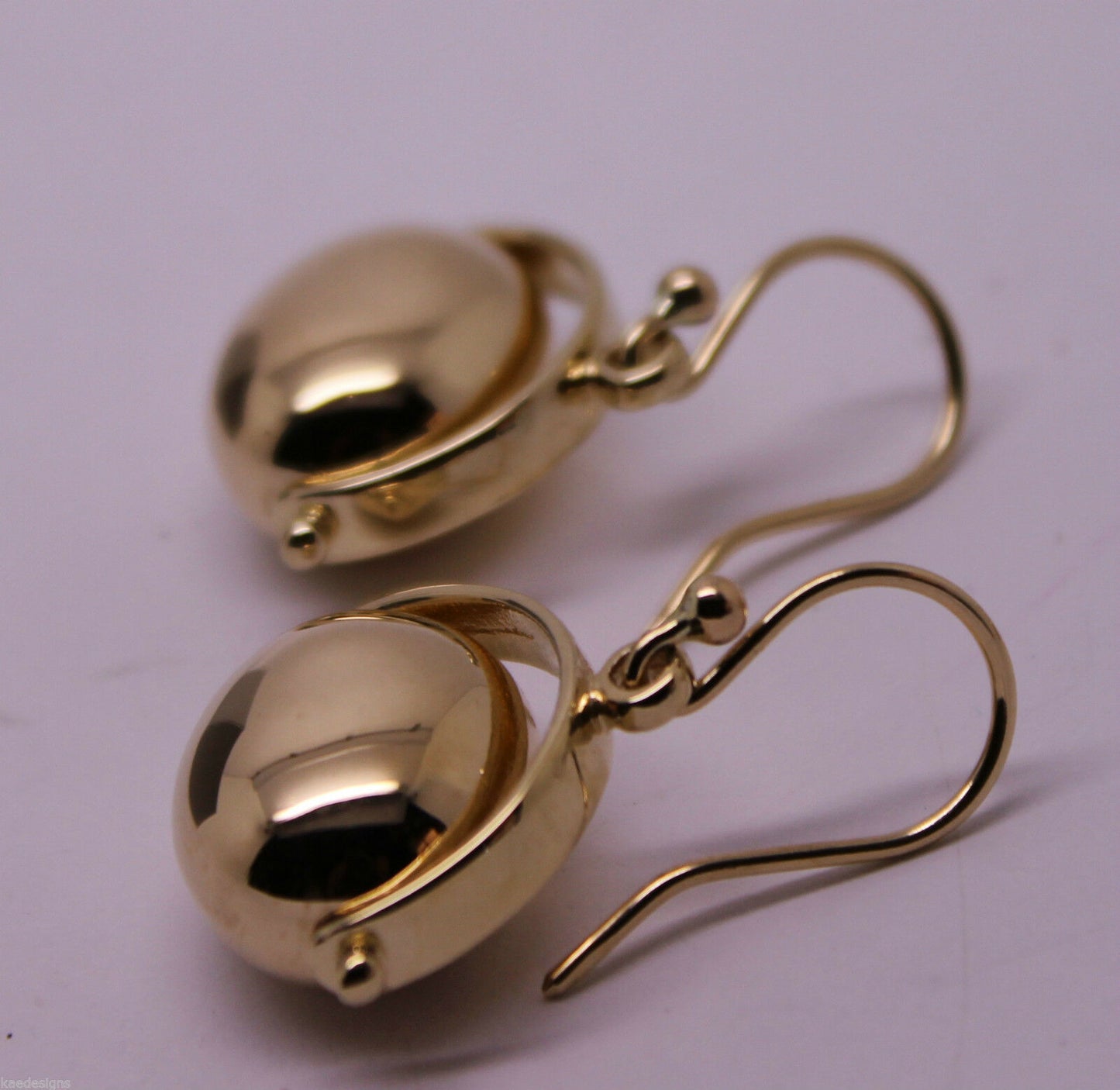 Genuine 9ct Yellow Or White Or Rose Gold 375 Heavy Large Oval Spinner Earrings