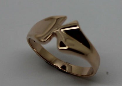 Genuine Solid 9ct 9K Yellow Or Rose Or White Gold 375 Large Initial Ring K
