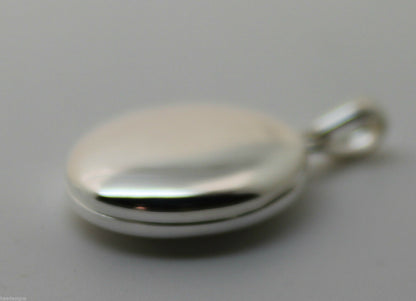 Genuine Sterling Silver 925 Oval Locket Pendant With 2 Photos
