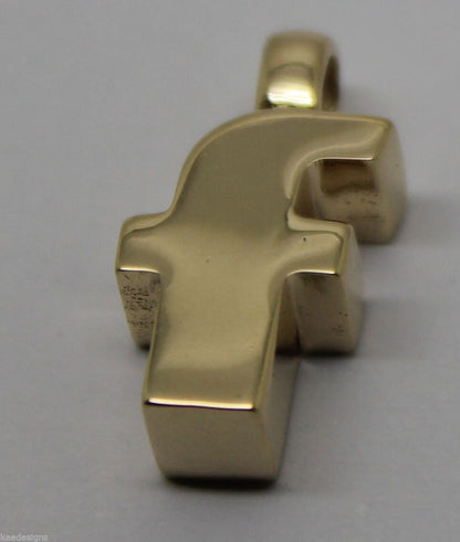 Kaedesigns, Genuine 375 9ct Yellow Or Rose Or White Gold 375 Initial Pendant F